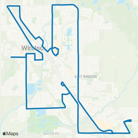 Sonoma County Transit Windsor Shuttle map