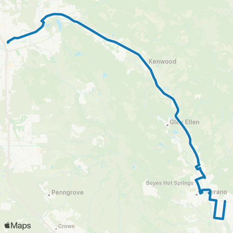 Sonoma County Transit Santa Rosa, Sonoma map