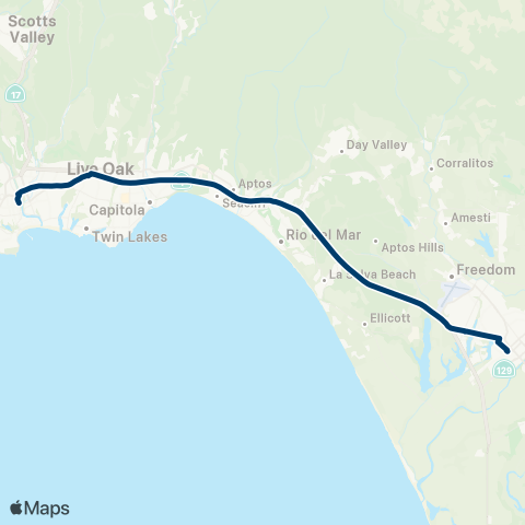 Santa Cruz Metro Express map