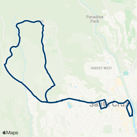 Santa Cruz Metro UCSC via West Gate - High map