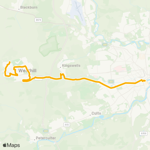 Stagecoach Bluebird Tesco - Queensgate (Stop A) map