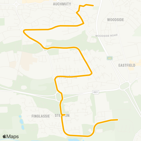 Stagecoach East Scotland Auchmuty High School - Charleston Drive map