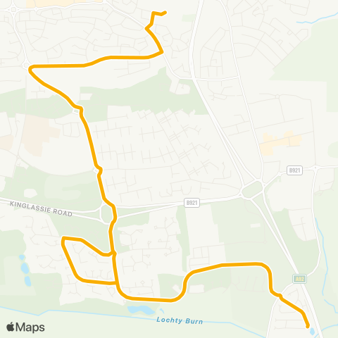 Stagecoach East Scotland Auchmuty High School - Turning Circle map