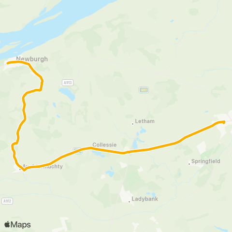 Stagecoach East Scotland Bell Baxter HS (Stance 2) - W Port Rd map