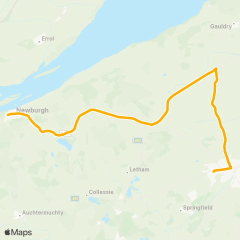 Stagecoach East Scotland Bell Baxter HS (Stance 5) - W Port Rd map