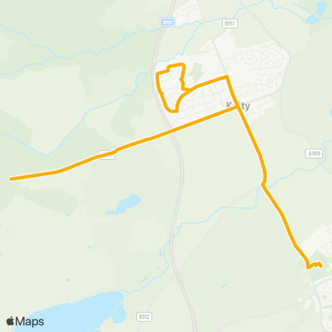 Stagecoach East Scotland Greenknowes Farm - Beath High School map