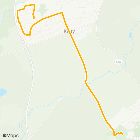 Stagecoach East Scotland Keltyhill Avenue - Beath High School map