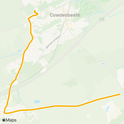 Stagecoach East Scotland Beverkae Roundabout - Beath High School map