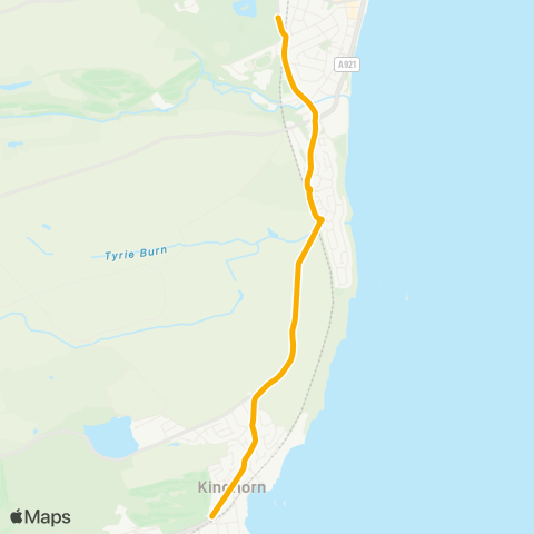 Stagecoach East Scotland Balwearie High School - Macduff Crescent map