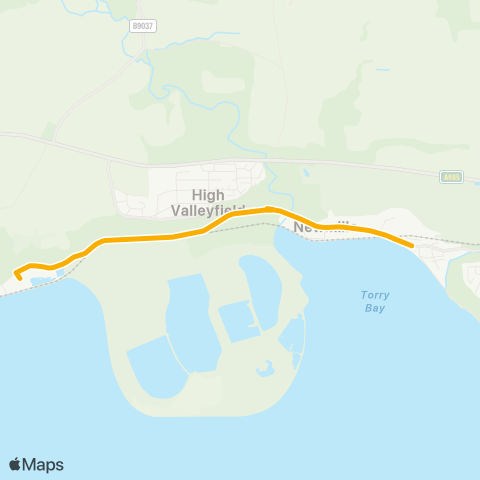 Stagecoach East Scotland Torryburn Primary School - East Car Park map