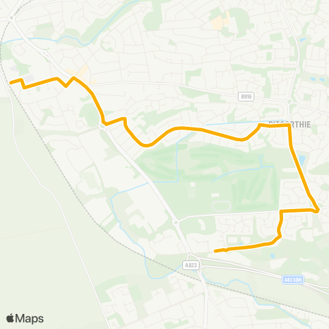 Stagecoach East Scotland Dunfermline High School - Enterprise Way map