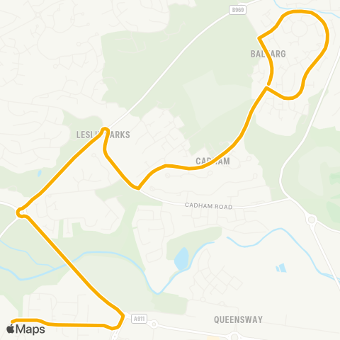 Stagecoach East Scotland Glenrothes HS - Kilmichael Rd / S map