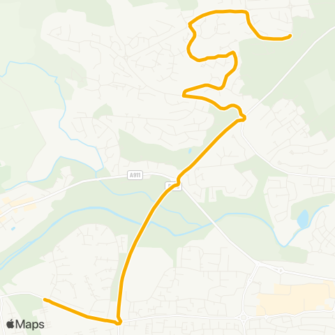 Stagecoach East Scotland Glenwood High School - Piper Drive map