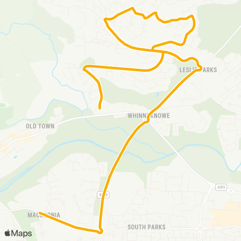 Stagecoach East Scotland Glenwood High School - Piper Drive map