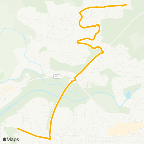 Stagecoach East Scotland Glenwood High School - Piper Drive map