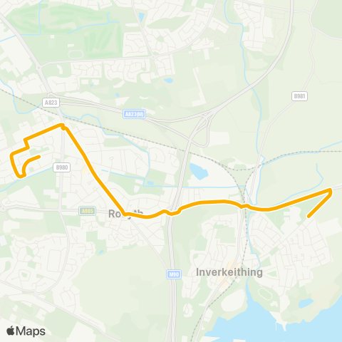 Stagecoach East Scotland High School - Camdean Lane map