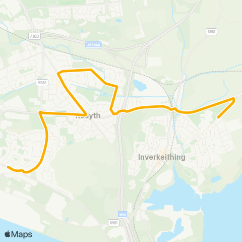 Stagecoach East Scotland High School - Hilton Road map