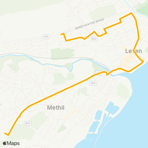 Stagecoach East Scotland Levenmouth Academy - Graham Crescent map