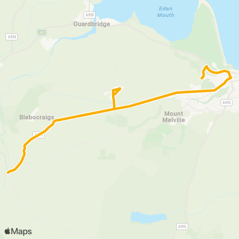 Stagecoach East Scotland New Madras Coll (Stance 14) - Post Office map