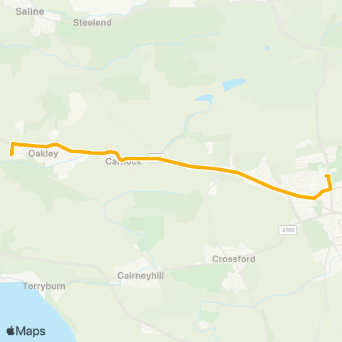 Stagecoach East Scotland Queen Anne High School - Dean Acres map