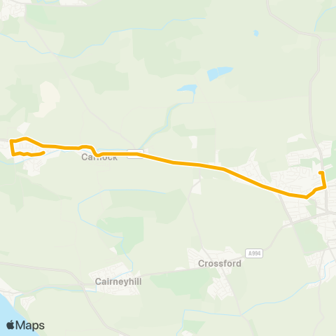 Stagecoach East Scotland Queen Anne HS - Burnside Terrace map