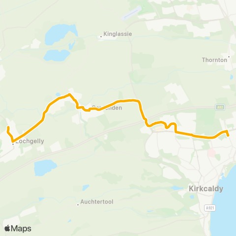 Stagecoach East Scotland St Andrews High School - Railway Station map