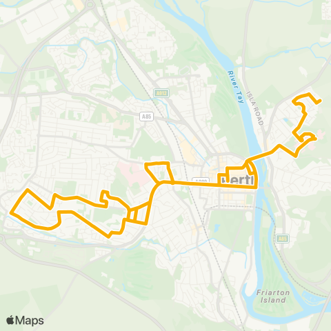 Stagecoach East Scotland Gannochy Walk - Rohallion map