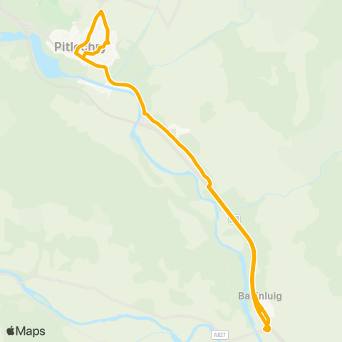 Stagecoach East Scotland Tulliemet Road End - Tulliemet Road End map