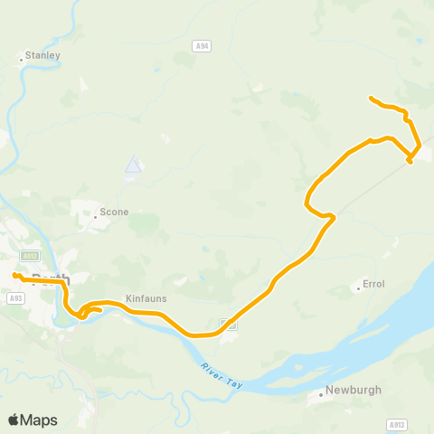 Stagecoach East Scotland PS - Royal Infirmary (Stop A) map