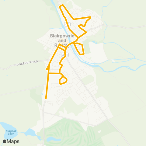 Stagecoach East Scotland Wellmeadow (Stance A) - Wellmeadow map