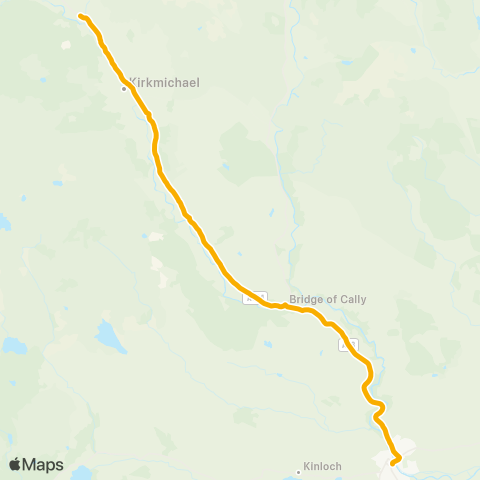 Stagecoach East Scotland Wellmeadow (Stance B) - Kindrogan Ctr Rd End map