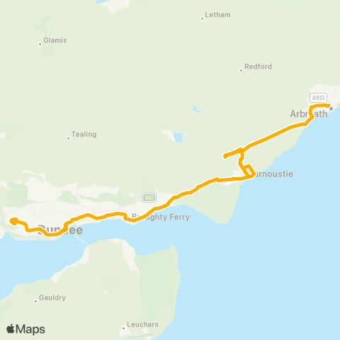 Stagecoach East Scotland Dobbie's Garden Ctr - Whitehall St (Stop 3) map