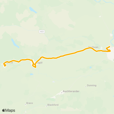 Stagecoach East Scotland Braco Road - School Bus Park map