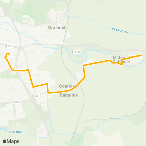 Stagecoach East Scotland Auchmuty HS - Milton Primary School map