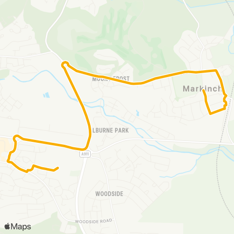 Stagecoach East Scotland Auchmuty High School - Bowling Green Rd map