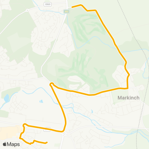 Stagecoach East Scotland Auchmuty HS - Tofthill Dr Rd End map