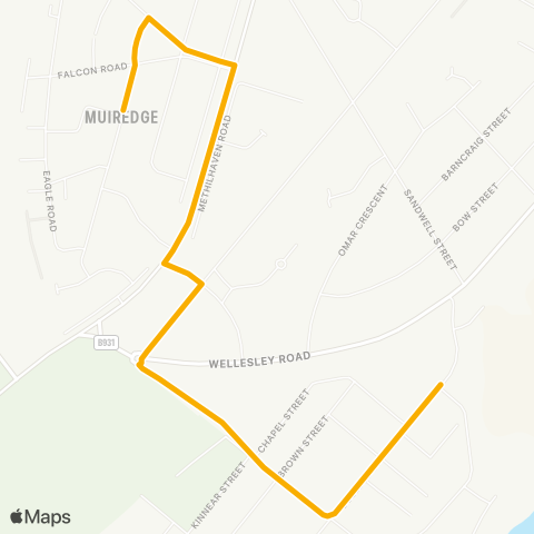 Stagecoach East Scotland Primary School - Robin Crescent map