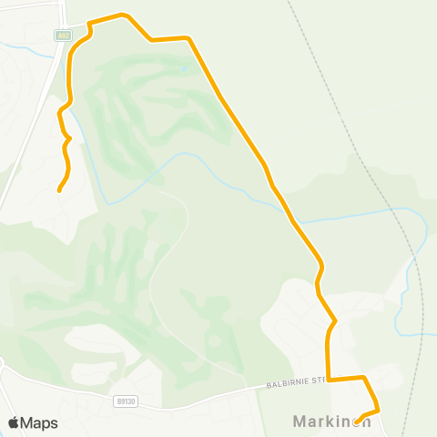 Stagecoach East Scotland Balbirnie Mains - Bowling Green Road map