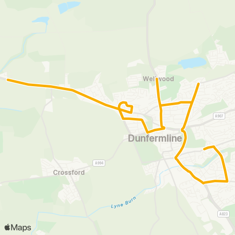 Stagecoach East Scotland Dean Ridge - St Margaret's PS map