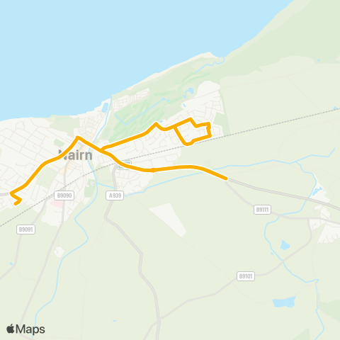 Stagecoach Bluebird Nairn Academy - Bus Station map