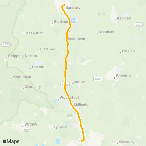 Stagecoach Oxfordshire  map