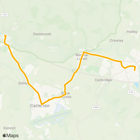 Stagecoach Oxfordshire  map