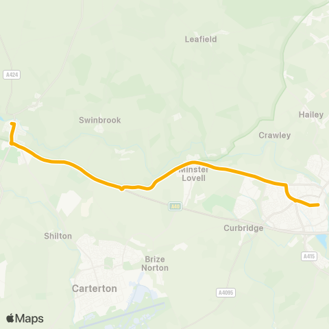 Stagecoach Oxfordshire  map