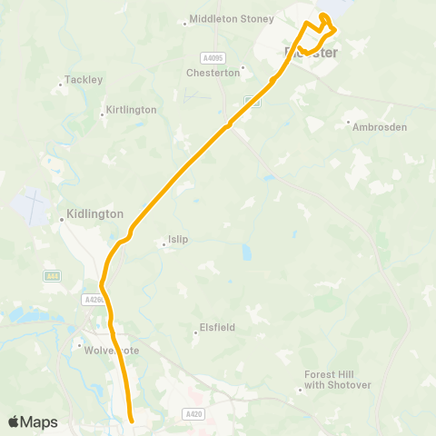 Stagecoach Oxfordshire  map