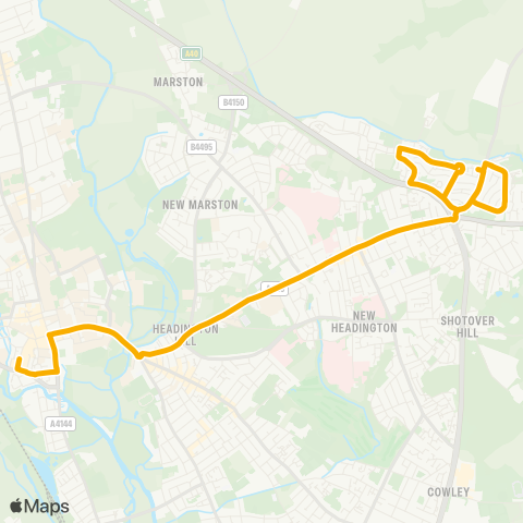 Stagecoach Oxfordshire  map