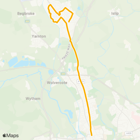 Stagecoach Oxfordshire  map