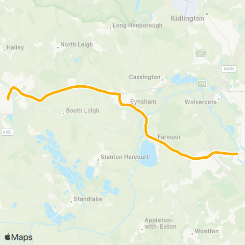 Stagecoach Oxfordshire  map