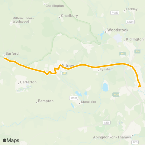 Stagecoach Oxfordshire  map