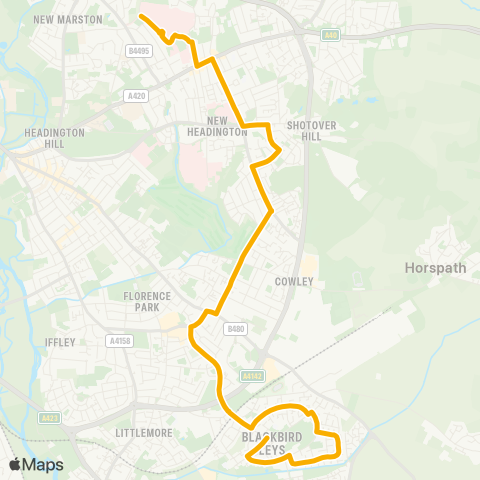 Stagecoach Oxfordshire  map