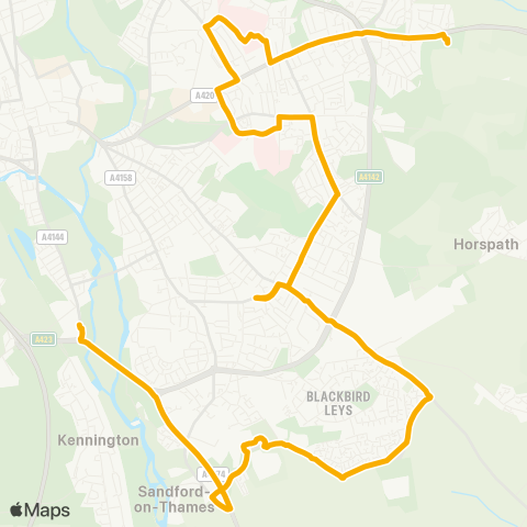 Stagecoach Oxfordshire  map